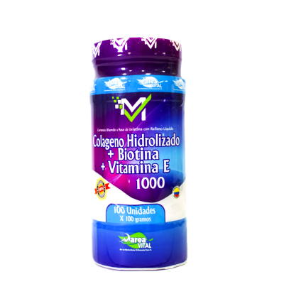 COLÁGENO + BIOTINA + VITAMINA E – BELLEZA COMPLETA